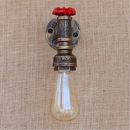 Nostalgi Enkel Vattenpipa Dekorativ Liten Vägglampa Vägglampa