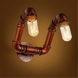 American Bar Xiang Sovrumsgång Vattenrör Vägglampa Retro Industrijärn Vägglampa