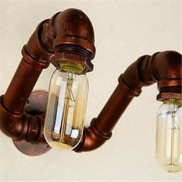 American Bar Xiang Sovrumsgång Vattenrör Vägglampa Retro Industrijärn Vägglampa