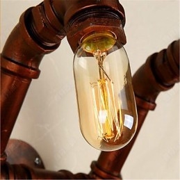 American Bar Xiang Sovrumsgång Vattenrör Vägglampa Retro Industrijärn Vägglampa