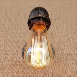 Nostalgi Enkel Vattenpipa Dekorativ Liten Vägglampa Vägglampa