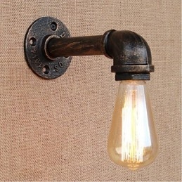 Nostalgi Enkel Vattenpipa Dekorativ Liten Vägglampa Vägglampa