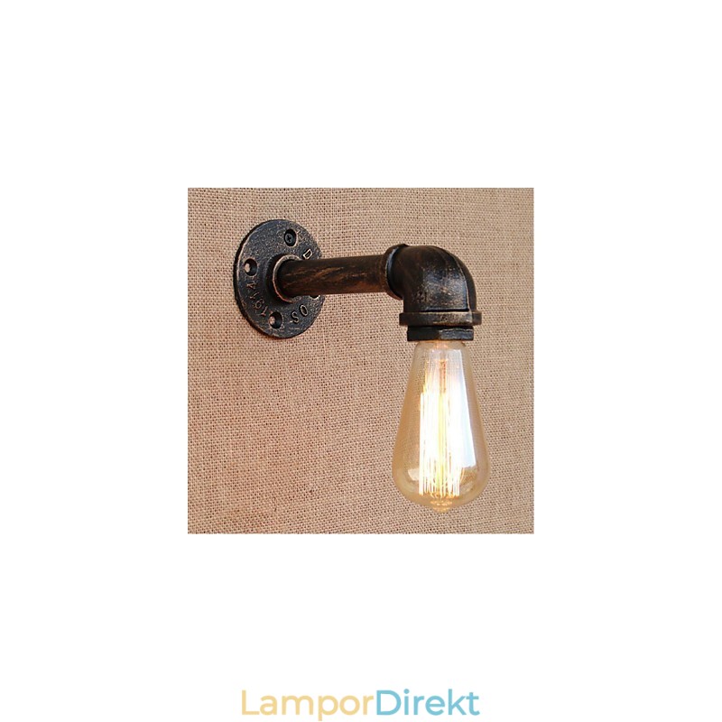 Nostalgi Enkel Vattenpipa Dekorativ Liten Vägglampa Vägglampa