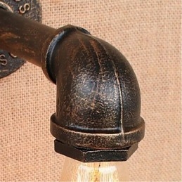 Nostalgi Enkel Vattenpipa Dekorativ Liten Vägglampa Vägglampa