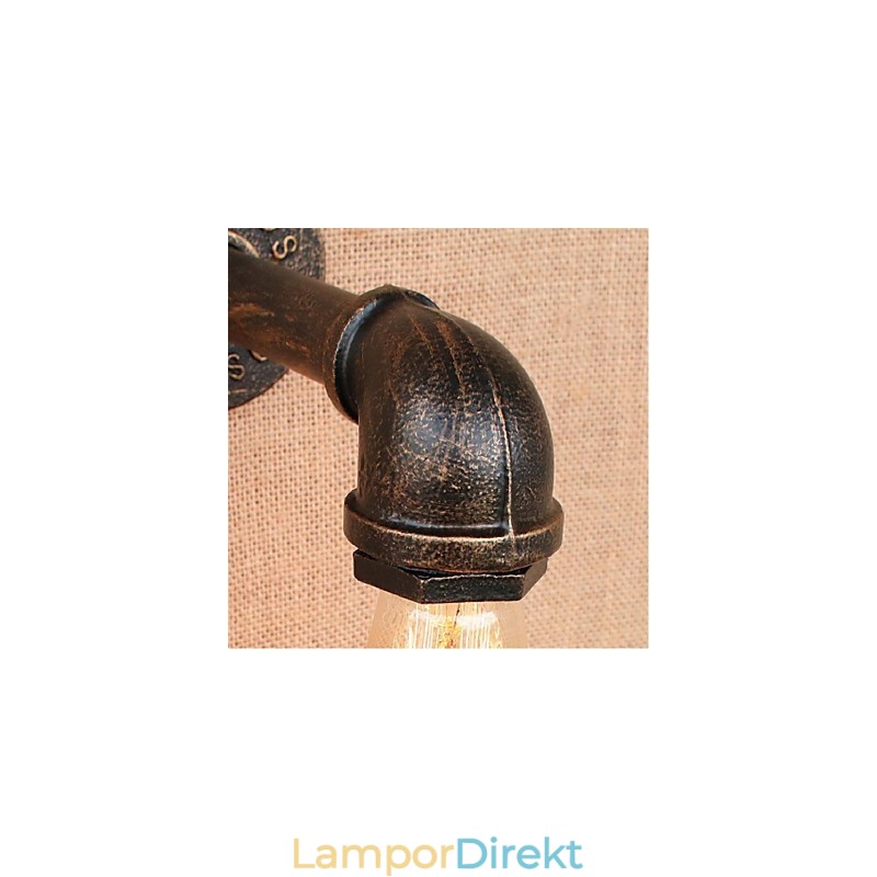 Nostalgi Enkel Vattenpipa Dekorativ Liten Vägglampa Vägglampa