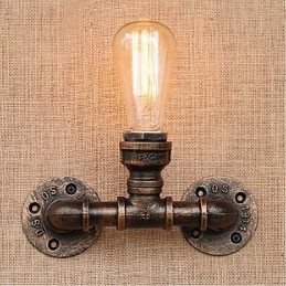 Nostalgi Enkel Vattenpipa Dekorativ Liten Vägglampa Vägglampa