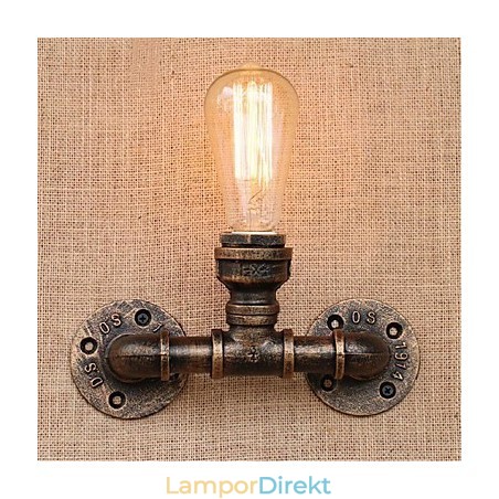 Nostalgi Enkel Vattenpipa Dekorativ Liten Vägglampa Vägglampa Nostalgi Enkel Vattenpipa Dekorativ Liten Vägglampa Vägglampa