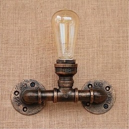 Nostalgi Enkel Vattenpipa Dekorativ Liten Vägglampa Vägglampa