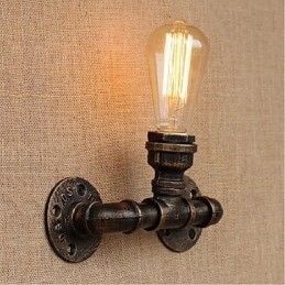 Nostalgi Enkel Vattenpipa Dekorativ Liten Vägglampa Vägglampa