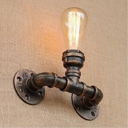 Nostalgi Enkel Vattenpipa Dekorativ Liten Vägglampa Vägglampa