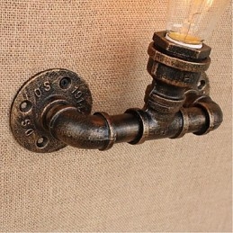 Nostalgi Enkel Vattenpipa Dekorativ Liten Vägglampa Vägglampa