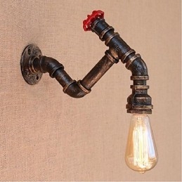 Nostalgi Enkel Vattenpipa Dekorativ Liten Vägglampa Vägglampa