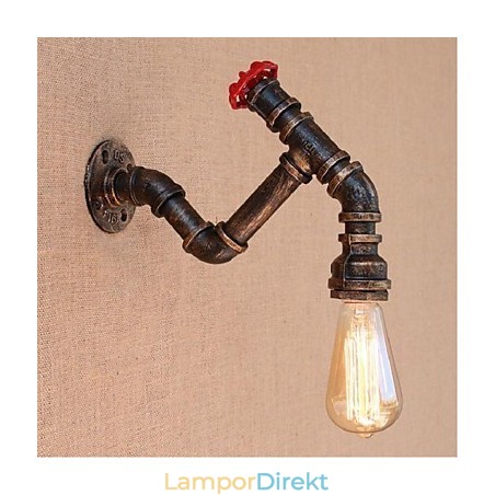 Nostalgi Enkel Vattenpipa Dekorativ Liten Vägglampa Vägglampa Nostalgi Enkel Vattenpipa Dekorativ Liten Vägglampa Vägglampa