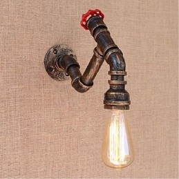 Nostalgi Enkel Vattenpipa Dekorativ Liten Vägglampa Vägglampa