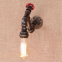 Nostalgi Enkel Vattenpipa Dekorativ Liten Vägglampa Vägglampa