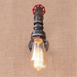 Nostalgi Enkel Vattenpipa Dekorativ Liten Vägglampa Vägglampa