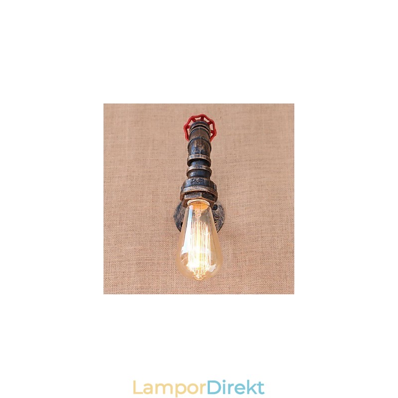 Nostalgi Enkel Vattenpipa Dekorativ Liten Vägglampa Vägglampa