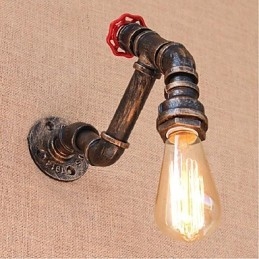 Nostalgi Enkel Vattenpipa Dekorativ Liten Vägglampa Vägglampa
