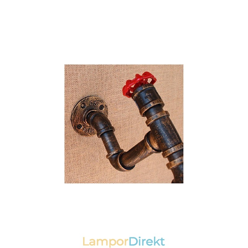 Nostalgi Enkel Vattenpipa Dekorativ Liten Vägglampa Vägglampa