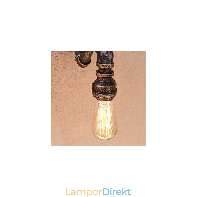 Nostalgi Enkel Vattenpipa Dekorativ Liten Vägglampa Vägglampa