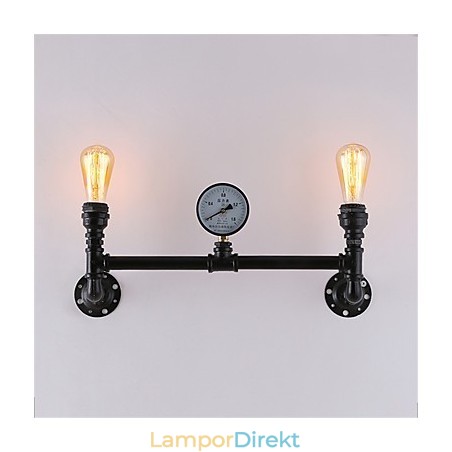 2 Heads Vintage Industrial Pipe Wall Lights Black Creative Lights Restaurang Cafe Bar Dekorationsbelysning 2 Heads Vintage Industrial Pipe Wall Lights Black Creative Lights Restaurang Cafe Bar Dekorationsbelysning