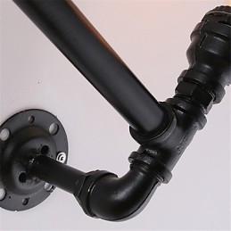 2 Heads Vintage Industrial Pipe Wall Lights Black Creative Lights Restaurang Cafe Bar Dekorationsbelysning