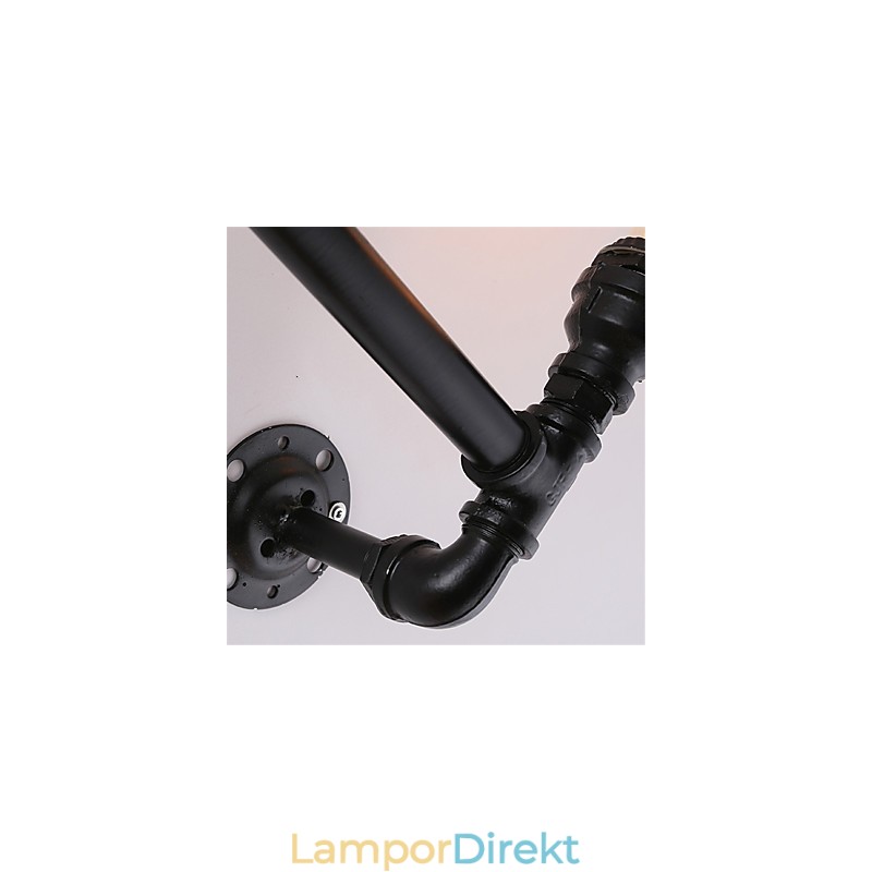 2 Heads Vintage Industrial Pipe Wall Lights Black Creative Lights Restaurang Cafe Bar Dekorationsbelysning
