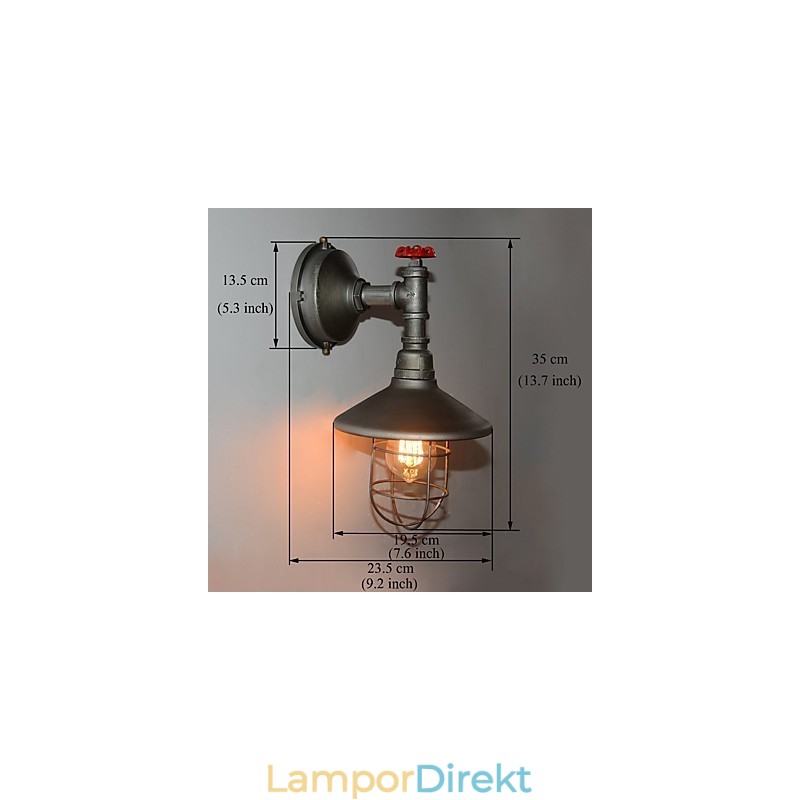 Ny Retro Loft Vintage Industrial Edison Vägglampa Pendellampa Armatur