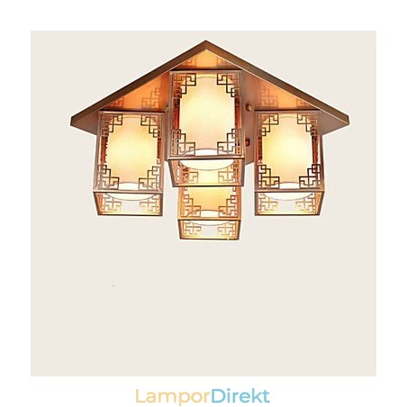 En Kinesisk Stil Lampor Järn Tak Belysning Atmosfär En Kinesisk Stil Lampor Järn Tak Belysning Atmosfär