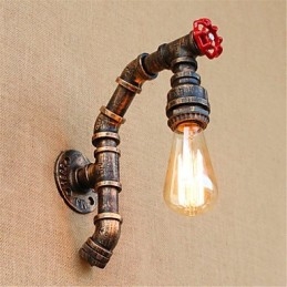 Rustik Lodge Antik Mässing Funktion För Ambient Light Wall Sconces Wall Light