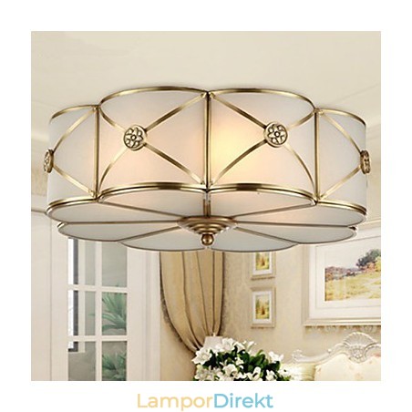Traditionell Klassisk Rustik Lodge Mässing Metall Flush Mount Traditionell Klassisk Rustik Lodge Mässing Metall Flush Mount