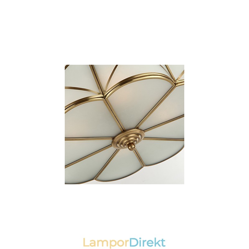 Traditionell Klassisk Rustik Lodge Mässing Metall Flush Mount