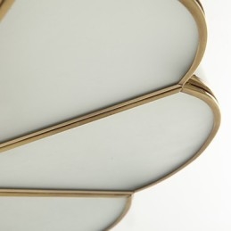 Traditionell Klassisk Rustik Lodge Mässing Metall Flush Mount