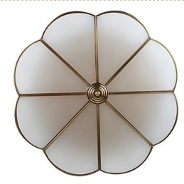 Traditionell Klassisk Rustik Lodge Mässing Metall Flush Mount