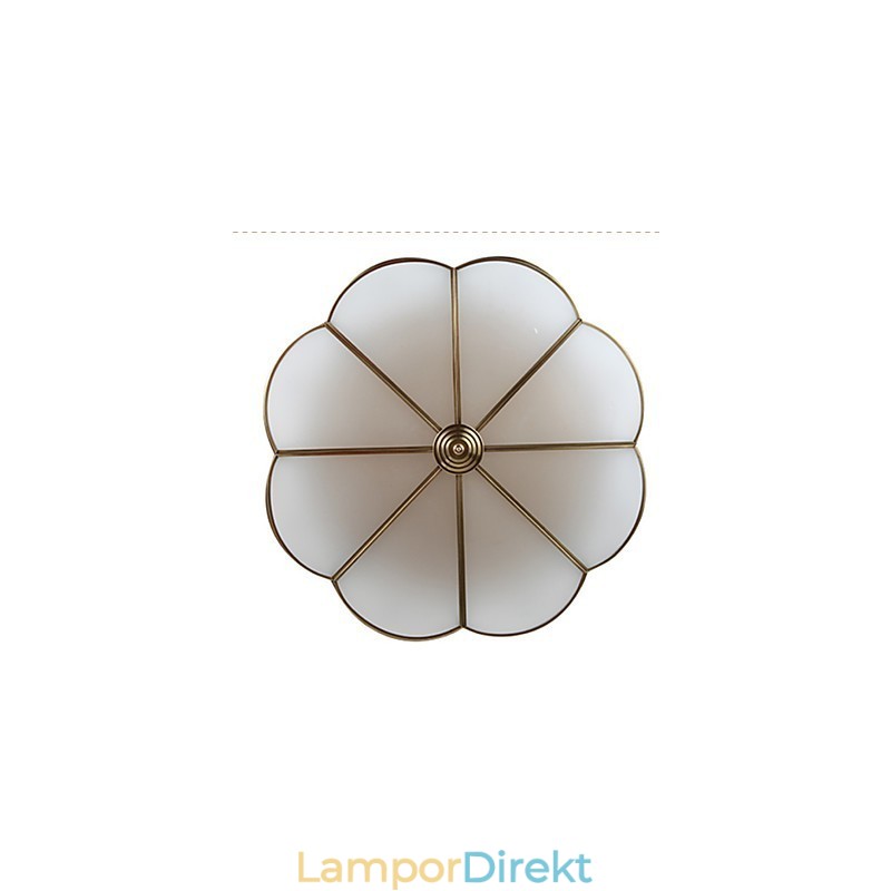 Traditionell Klassisk Rustik Lodge Mässing Metall Flush Mount