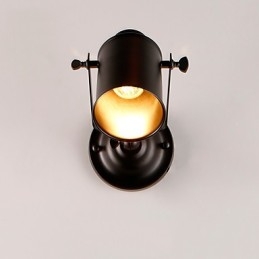 Vintage Black Metal Loft Vägglampa Vardagsrum Matsal Hall Cafe Barer Bar Vägglampa