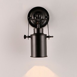 Vintage Black Metal Loft Vägglampa Vardagsrum Matsal Hall Cafe Barer Bar Vägglampa