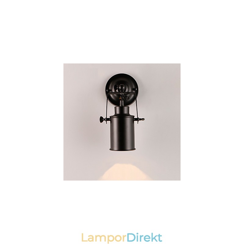 Vintage Black Metal Loft Vägglampa Vardagsrum Matsal Hall Cafe Barer Bar Vägglampa
