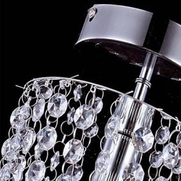 1 Ljus Krom Modern K9 Transparent Kristallkrona Med 1 Glödlampa