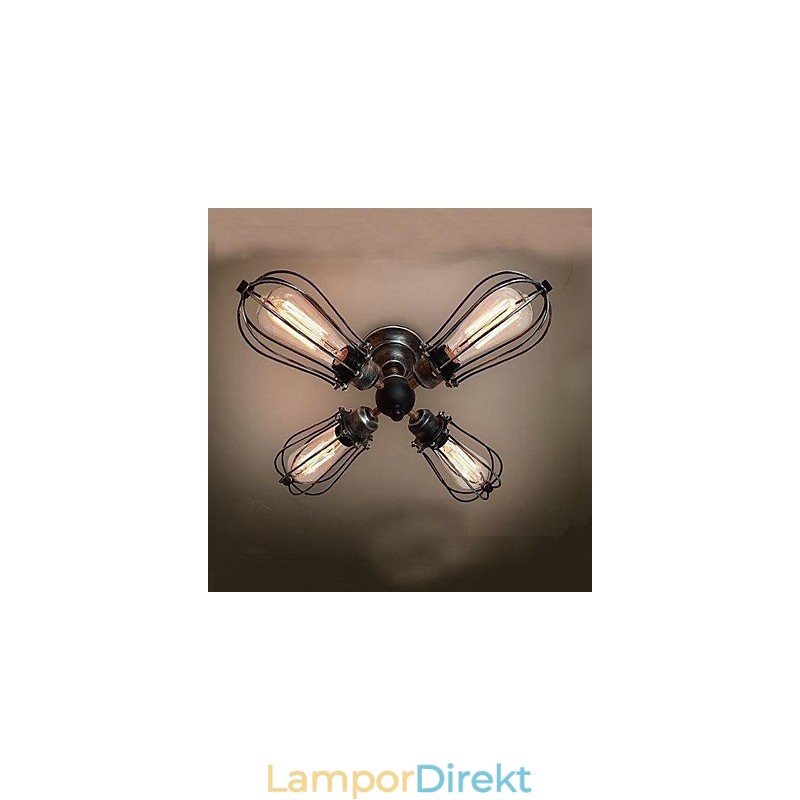 Vintage Mini Style Målning Metal Flush Mount