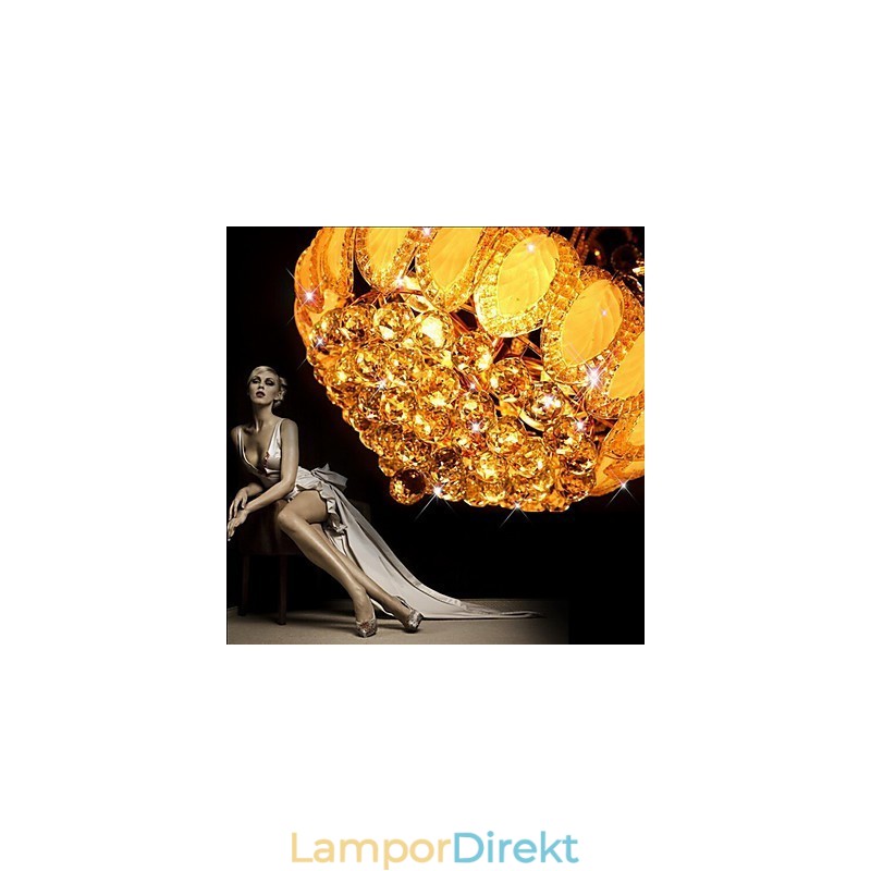 Modern Lyxkrona Kristall Pendelljus Diameter 50Cm Innehåller 8 Lampor