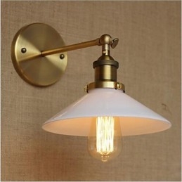 Modern Och Modern Country Retro Antik Mässing Funktion För Mini Style Ambient Väggbelysning