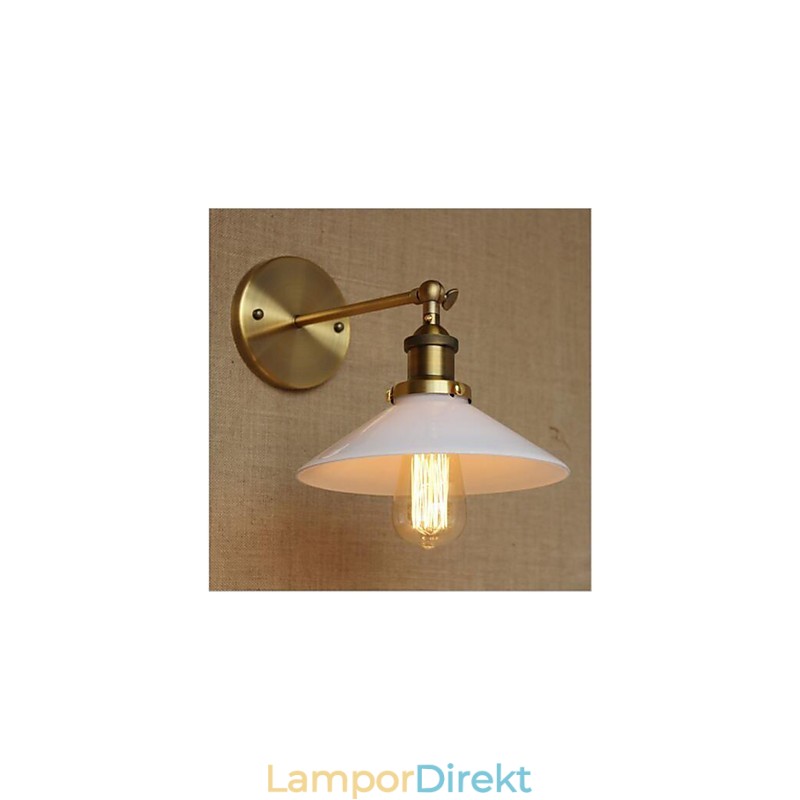 Modern Och Modern Country Retro Antik Mässing Funktion För Mini Style Ambient Väggbelysning