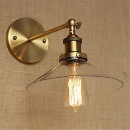 Modern Och Modern Country Retro Antik Mässing Funktion För Mini Style Ambient Väggbelysning