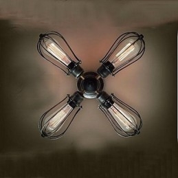 Vintage Mini Style Målning Metal Flush Mount