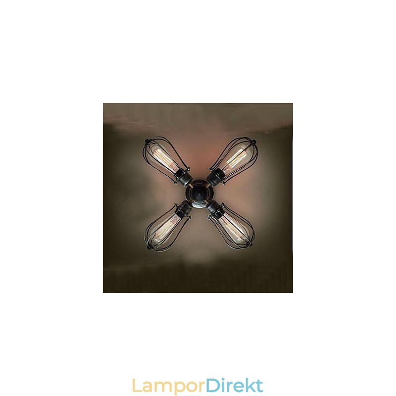 Vintage Mini Style Målning Metal Flush Mount