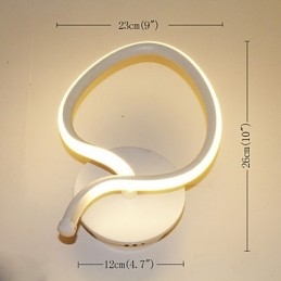 Modern Minimalistisk Vägglampa Sängbord Creative Corridor Lamp Aluminium Belysning