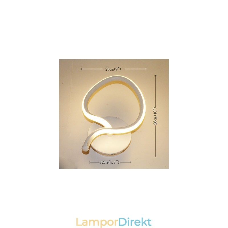 Modern Minimalistisk Vägglampa Sängbord Creative Corridor Lamp Aluminium Belysning