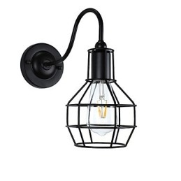 Vägglampa Vägglampor Väggjärn Vägglampa Stum Svart Ljussabel Lampa På Vägg