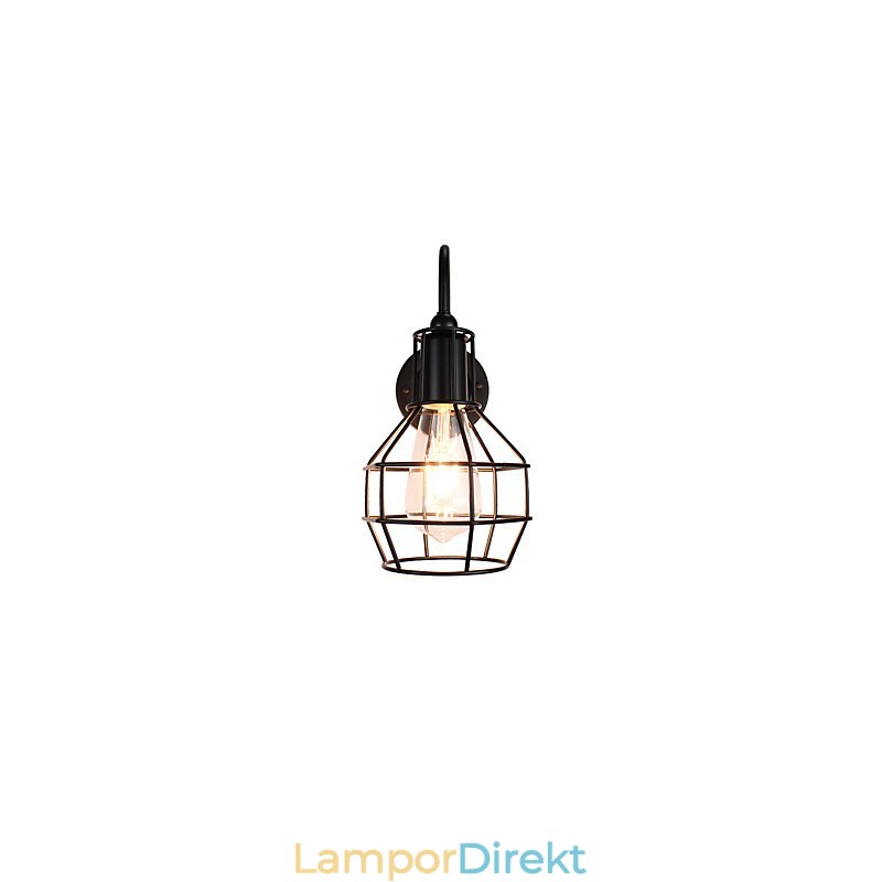 Vägglampa Vägglampor Väggjärn Vägglampa Stum Svart Ljussabel Lampa På Vägg